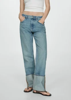 MANGO Dżinsy*Dżinsy z prostymi podwijanymi nogawkami
