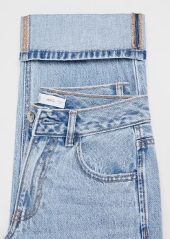 MANGO Dżinsy*Dżinsy z rozdarciami i podwiniętymi nogawkami