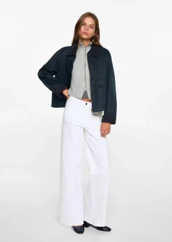 MANGO Dżinsy*Dżinsy z szerokimi nogawkami i ozdobnymi szwami