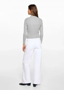 MANGO Dżinsy*Dżinsy z szerokimi nogawkami i ozdobnymi szwami