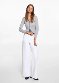 MANGO Dżinsy*Dżinsy z szerokimi nogawkami i ozdobnymi szwami