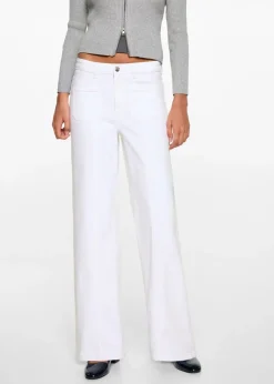 MANGO Dżinsy*Dżinsy z szerokimi nogawkami i ozdobnymi szwami