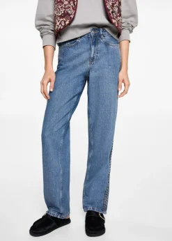 MANGO Dżinsy*Dżinsy z warkoczami po bokach