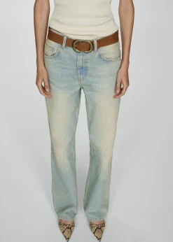 MANGO Dżinsy*Dżinsy ze średnim stanem i prostymi nogawkami