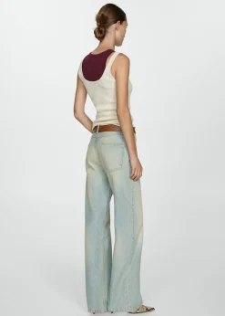 MANGO Dżinsy*Dżinsy ze średnim stanem i prostymi nogawkami