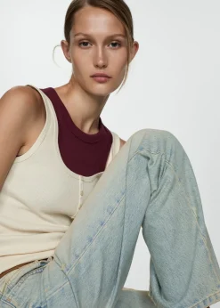 MANGO Dżinsy*Dżinsy ze średnim stanem i prostymi nogawkami