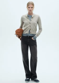 MANGO Dżinsy*Dżinsy ze średnim stanem i prostymi nogawkami