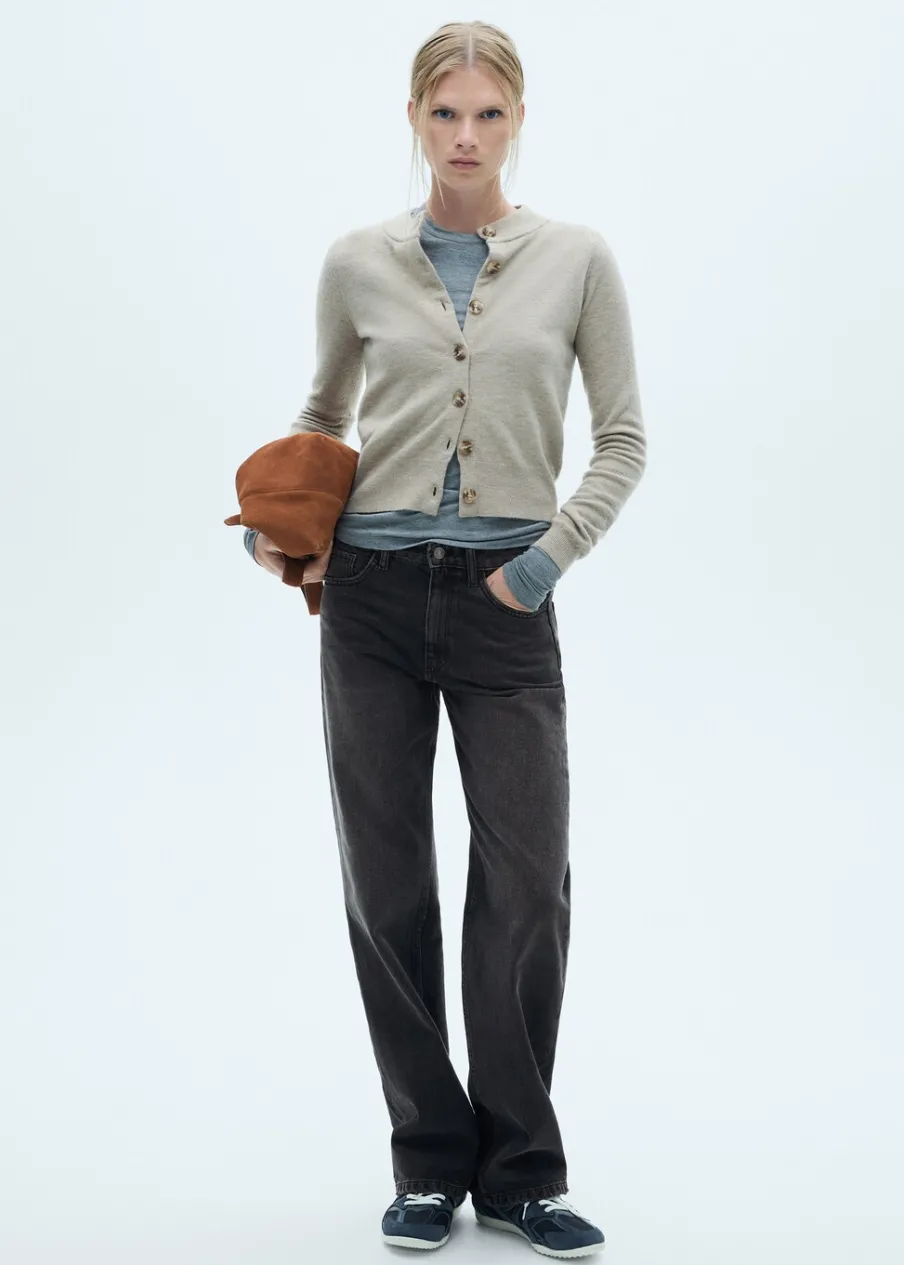 MANGO Dżinsy*Dżinsy ze średnim stanem i prostymi nogawkami