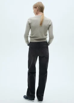 MANGO Dżinsy*Dżinsy ze średnim stanem i prostymi nogawkami