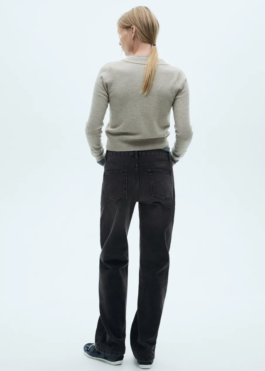 MANGO Dżinsy*Dżinsy ze średnim stanem i prostymi nogawkami