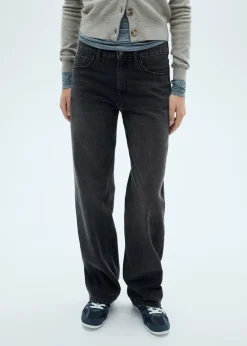 MANGO Dżinsy*Dżinsy ze średnim stanem i prostymi nogawkami