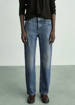 MANGO Dżinsy*Dżinsy ze średnim stanem i prostymi nogawkami