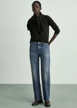 MANGO Dżinsy*Dżinsy ze średnim stanem i prostymi nogawkami