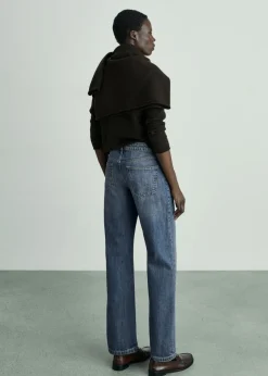 MANGO Dżinsy*Dżinsy ze średnim stanem i prostymi nogawkami