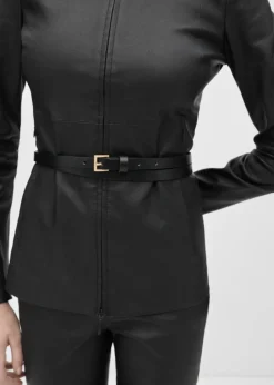 MANGO Kurtki|Skóra*Dopasowana kurtka skórzana z podwójnym suwakiem