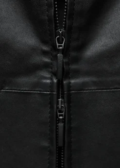 MANGO Kurtki|Skóra*Dopasowana kurtka skórzana z podwójnym suwakiem