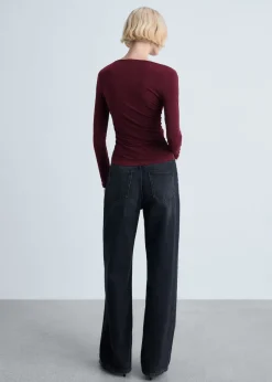 MANGO Koszulki*Drapowana koszulka slim fit