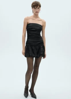 MANGO Sukienki I Kombinezony*Drapowana sukienka bez ramiączek