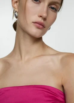 MANGO Sukienki I Kombinezony*Drapowana sukienka bez ramiączek