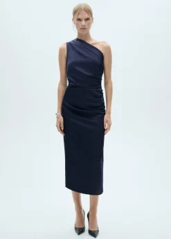 MANGO Sukienki I Kombinezony*Drapowana sukienka na jedno ramię