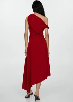 MANGO Sukienki I Kombinezony*Drapowana sukienka na jedno ramię