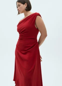 MANGO Sukienki I Kombinezony*Drapowana sukienka na jedno ramię
