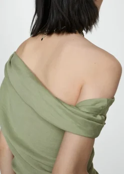 MANGO Sukienki I Kombinezony*Drapowana sukienka na jedno ramię