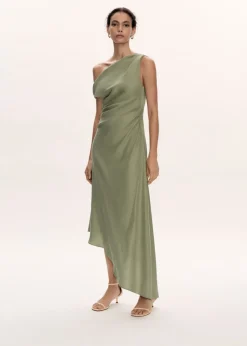 MANGO Sukienki I Kombinezony*Drapowana sukienka na jedno ramię