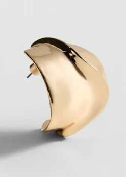 MANGO Biżuteria*Duże kolczyki z wypukłym detalem