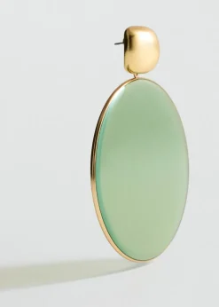 MANGO Biżuteria*Duże okrągłe kolczyki z żywicy