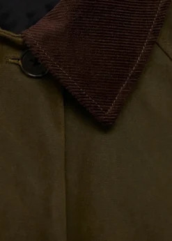 MANGO Płaszcze*Długa parka z kołnierzem ze sztruksu