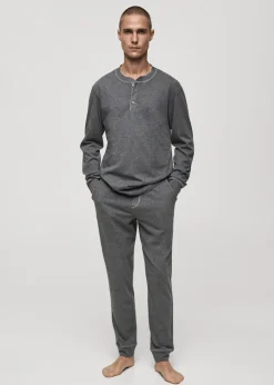 MANGO Piżamy*Długa piżama 100% bawełna