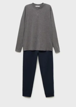 MANGO Piżamy*Długa piżama 100% bawełna