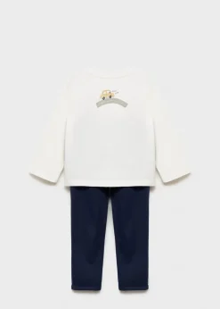 Dzieci MANGO Piżamy*Długa piżama ze wzorem