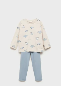 Dzieci MANGO Piżamy*Długa piżama ze wzorem