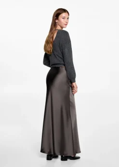 MANGO Spódnice*Długa satynowa spódnica