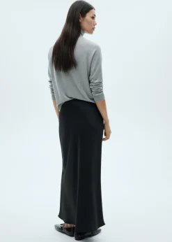 MANGO Spódnice*Długa satynowa spódnica