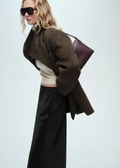 MANGO Spódnice*Długa satynowa spódnica