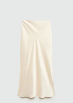 MANGO Spódnice*Długa satynowa spódnica