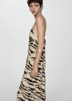 MANGO Sukienki I Kombinezony*Długa sukienka ze zwierzęcym wzorem