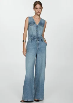 MANGO Sukienki I Kombinezony*Długi kombinezon dżinsowy