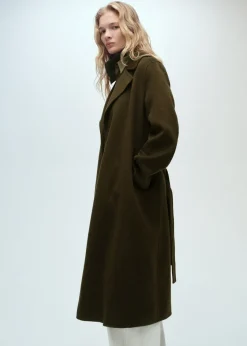 MANGO Płaszcze*Długi płaszcz handmade z paskiem