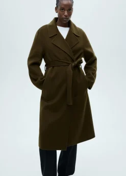 MANGO Płaszcze*Długi płaszcz handmade z paskiem