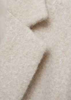 MANGO Płaszcze*Długi płaszcz oversize z dzianiny bouclé