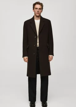 MANGO Płaszcze*Długi płaszcz wełniany relaxed fit