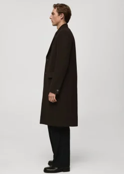 MANGO Płaszcze*Długi płaszcz wełniany relaxed fit