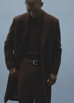 MANGO Płaszcze*Długi płaszcz wełniany relaxed fit