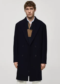 MANGO Płaszcze*Długi płaszcz wełniany relaxed fit