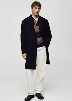 MANGO Płaszcze*Długi płaszcz wełniany relaxed fit