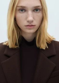 MANGO Płaszcze*Długi płaszcz wełniany z teksturą